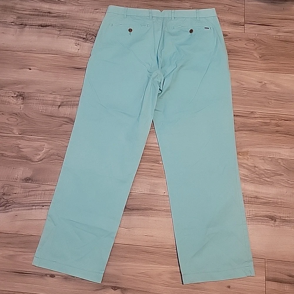 Polo Ralph Lauren Pants Mens 33X27.5 Aqa Blue Chino Cotton Straight‎ Leg Classic